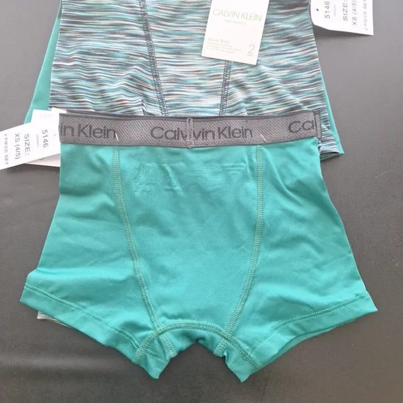 Calvin Klein BLACK Big Boys Performance Boxer Brief, Pack of 2, US X-Small - Picture 4 of 6